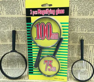 100 + 75# Magnifying Glass Set for Absorbent Cards