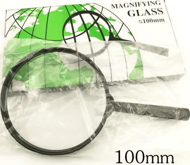 100mm Plastic Sheet Magnifying Glass in Box