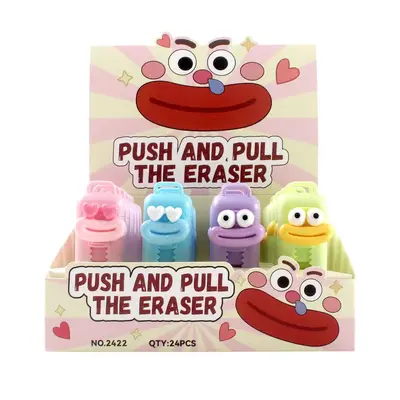 2422 Wacky Mouth Push-Pull Eraser