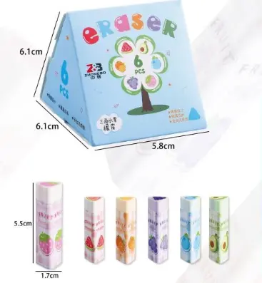 ZB2464 Blue-Triangle Eraser - Boxed