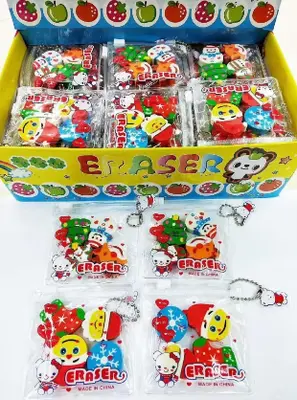 960 Bagged Christmas Style Eraser