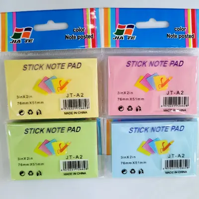 JT-A2 All-Color 3*2 Single-Sided Post-it Notes, 100 Sheets