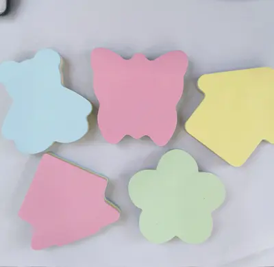 JT-E All-Color Irregular-Shaped Multi-Color 4-Layer Post-it Notes, 100 Sheets