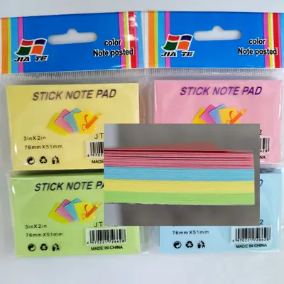 JT-D2 All-Color 3*2 Multi-Color Post-it Notes, 100 Sheets