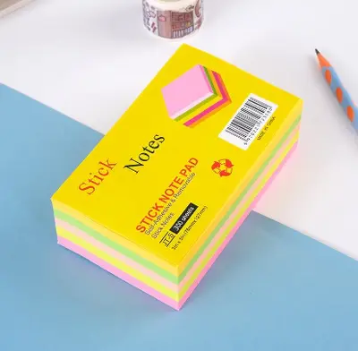 JT-5 Fluorescent 3*5 Post-it Notes, 300 Sheets (Multi-Color Pack)