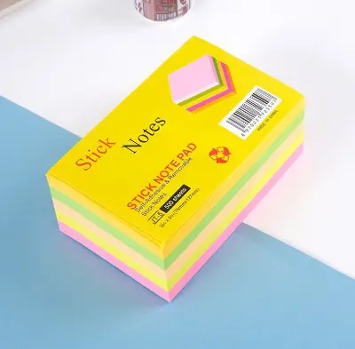 JT-5 Fluorescent 3*5 Post-it Notes, 500 Sheets (Multi-Color Pack)
