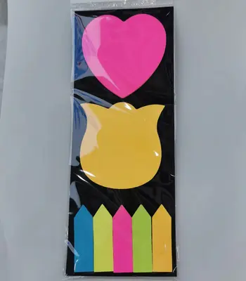 Fluorescent Shape 2+5 Arrow Post-it Notes, 20 Sheets