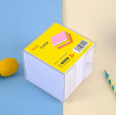 JT White Paper 3.5*3.5 Post-it Notes 750 Sheets Acrylic Box
