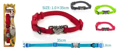 Rhinestone Heart Collar