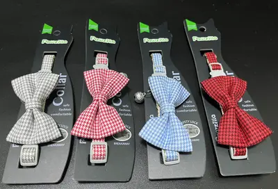 Houndstooth Bow Tie Collar