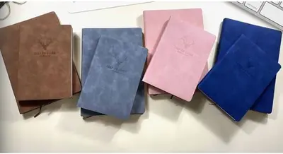 1418 soft leather deer head notebook B5