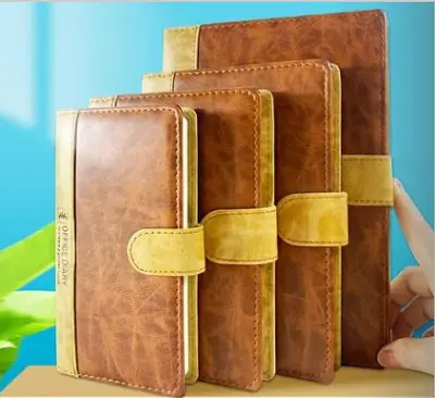 6018 snap cover leather surface notebook A5
