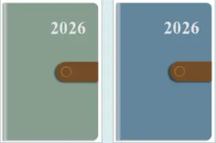 7001 PU leather snap notebook 2026 calendar