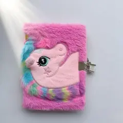 JM-8103独角马 Fur Book with Lock A5 JM-8104 Bowknot Cat Hair Book A5