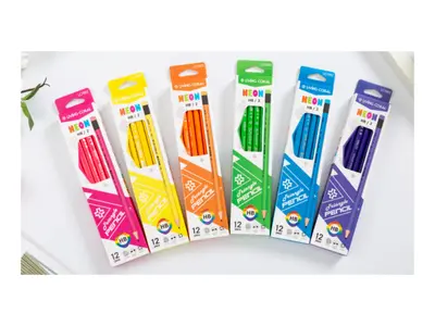 LC-7002 box of 12 HB pencils with leather tips