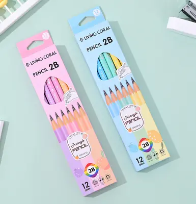 LC7008-1 Paper Box of Macaron HB Pencils 12 pieces