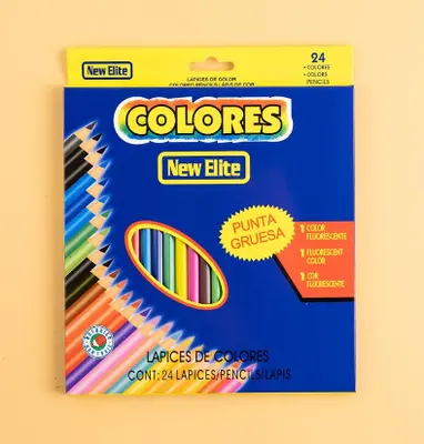 24-color plastic rod colored pencils