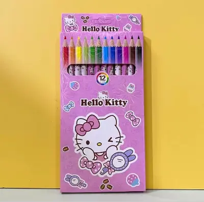 LC1910-12 Poplar wood colored pencils, 12 colors