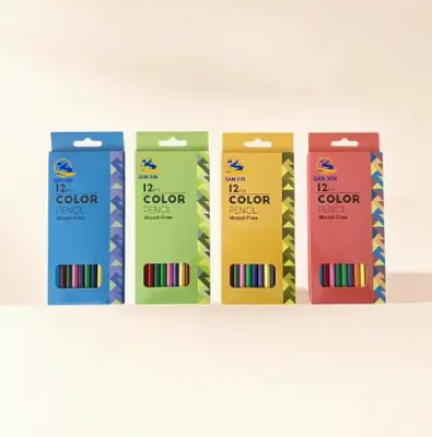 SX-9016-12 colored pencil box of 12 colors