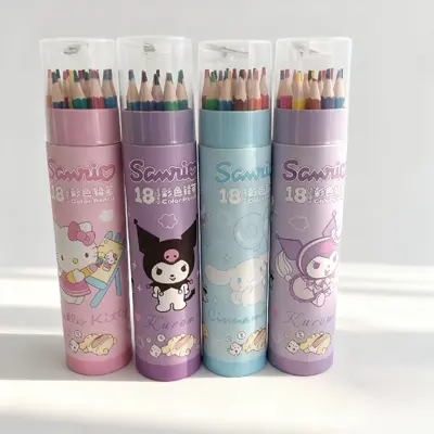 KT107 Sanrio colored pencil set in bucket, 24 colors