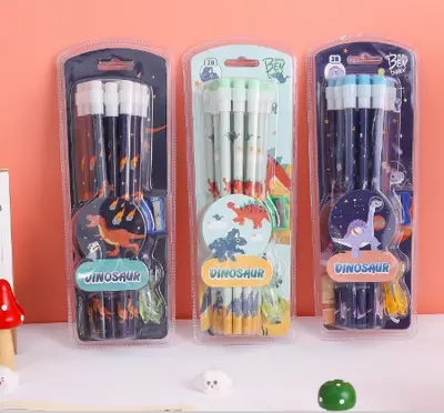 2204 Astronaut Pencil with Shell Cover 12 pieces in bubble packaging