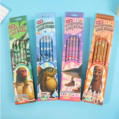 3737 Shang Hai Jing Zi 2B pencils 12 pieces