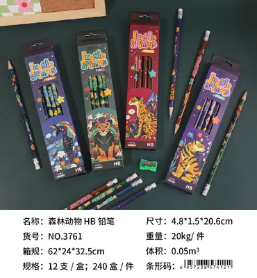 3761 Forest Animals HB pencils (pine wood) 12 pieces