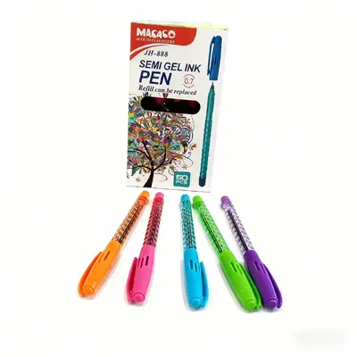 888 Transparent Diamond Pattern Boxed Oil Pen Color Box