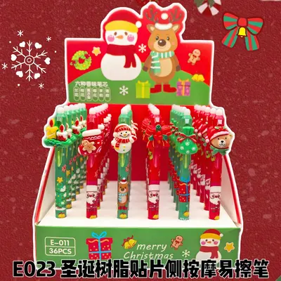 GP80065 Christmas Scented Side Erasable Pen - Blue