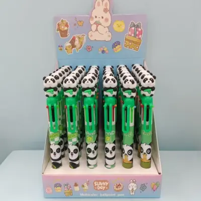 Six Color Ballpoint Pen Panda