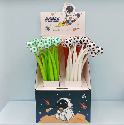 3856 Football Rattle Pen 48 Pack