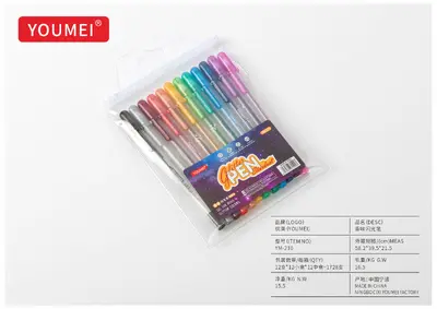YM-210 Fragrant Glitter Pen
opp / Flower Pattern
