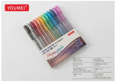 YM-211 Colored Painting Glitter Pen
opp / Flower Pattern