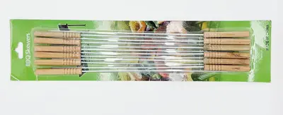 Stainless Steel BBQ Skewer Set - 40*0.3CM/12PC - XKF12