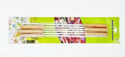 Stainless Steel BBQ Skewer Set - 40*0.6CM/6PC - XKF6