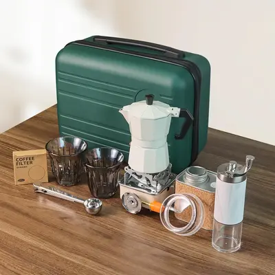 Travel Moka Pot Coffee Set