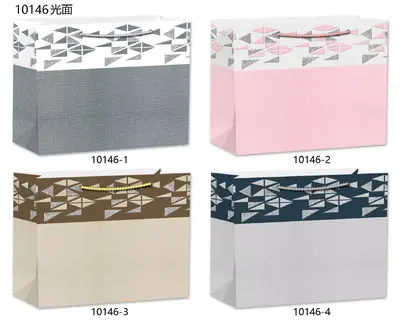 Printed Bow Horizontal Gift Bag - Small | 24*18*10cm | 8521 - Design 03