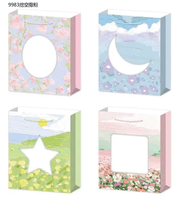 Glitter PVC Window Gift Bag - Small | 18*24*8.5cm | 9983
