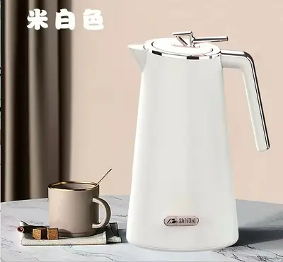 PP Plastic Glass-Lined Vacuum Jug 1.6L - JLM-5522-1.6L - Off White