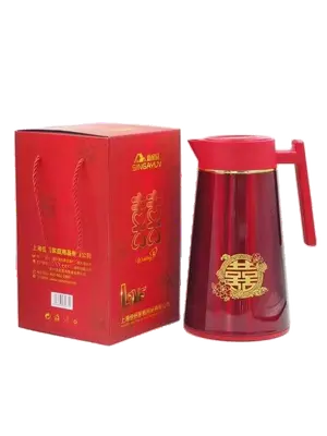 Steel-Body Glass-Lined Vacuum Jug 1.6L - JLS-6602-1.6L - 78# Festive Red