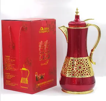 Steel-Body Glass-Lined Vacuum Jug 1.0L - JLW-6462-1.0L - Red