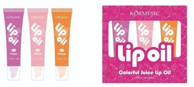 KORMESIC Colourful Juice Lip Oil (for foreign trade) 10ml+10ml+10ml