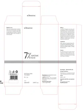 KORMESIC with glycolic acid 7% refreshing toner (foreign trade) 250ml