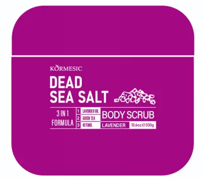 KORMESIC Dead Sea Salt Lavender Body Scrub 300g
