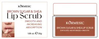 KORMESIC Brown Sugar Shea Butter Lip Scrub (for foreign trade) 30g
