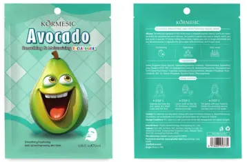 KORMESIC Avocado Smooth Moisturising Mask - Sheet (Perforated) 25ml ‘Special Price’ (For Foreign Trade)