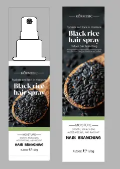KORMESIC Black Rice Hair Spray (for foreign trade) 90ml