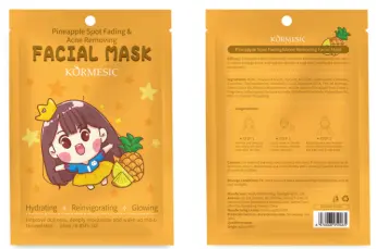 KORMESIC Pineapple Blemish & Acne Mask - Sheet (Perforated) 25ml ‘Special Offer’ (for foreign trade)
