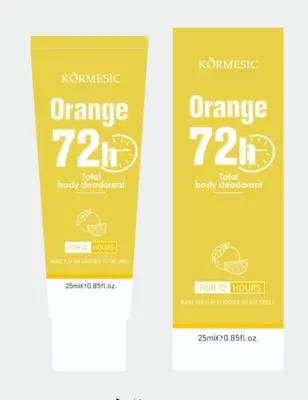 KORMESIC Orange 72 Hours Deodorant (for foreign trade) 80g