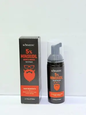 KORMESIC 5% Minoxidil Hair and Beard Growth Mousse (5% Minoxidil Hair and Beard Series) QB 60ml